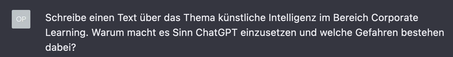 ChatGPT Artikel Text