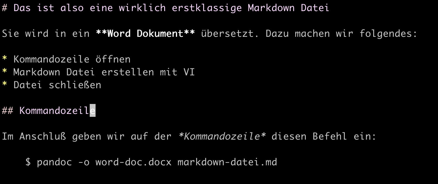 Markdown Dokument