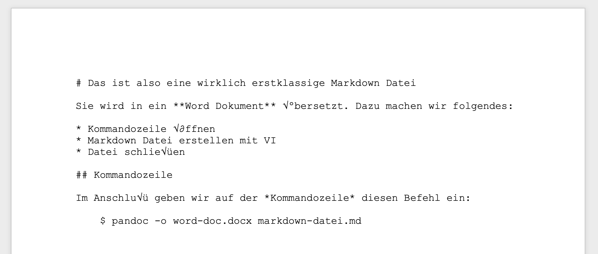 Markdown in Word