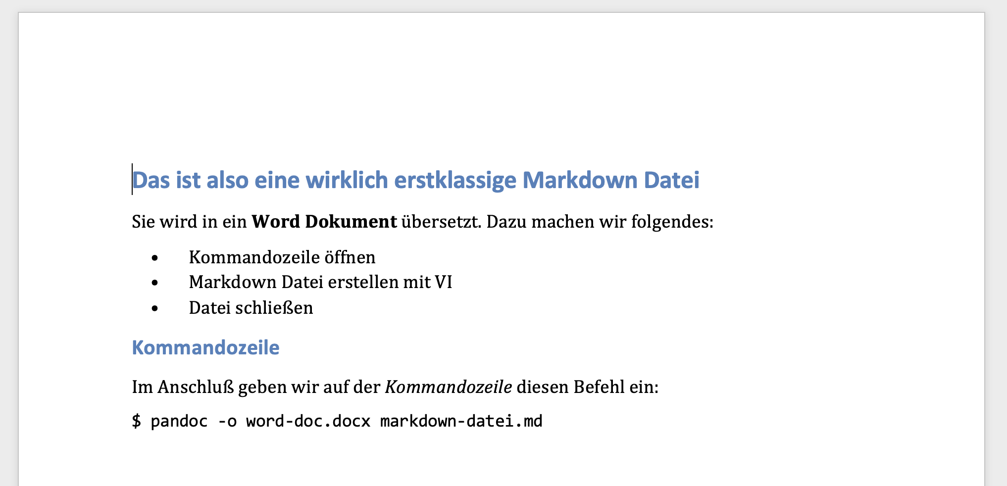 Markdown Dokument