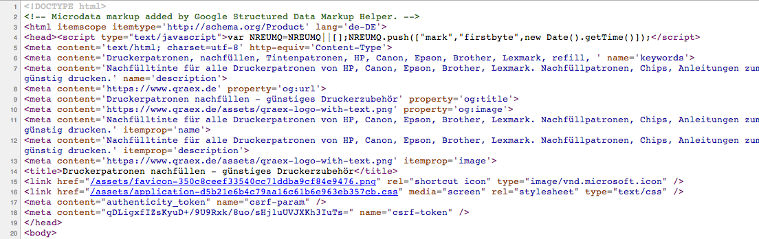 Rails production head